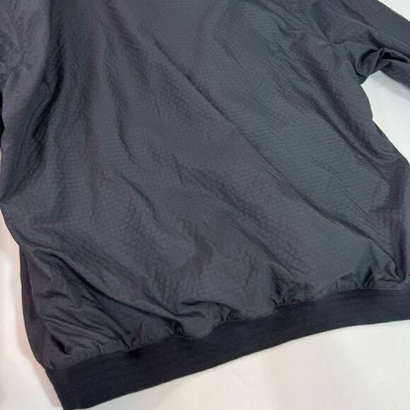 Nike Golf Windbreaker Men's XL Black Graph Pattern Elastic Cuffs Hem Zip Pockets - Picture 8 of 16
